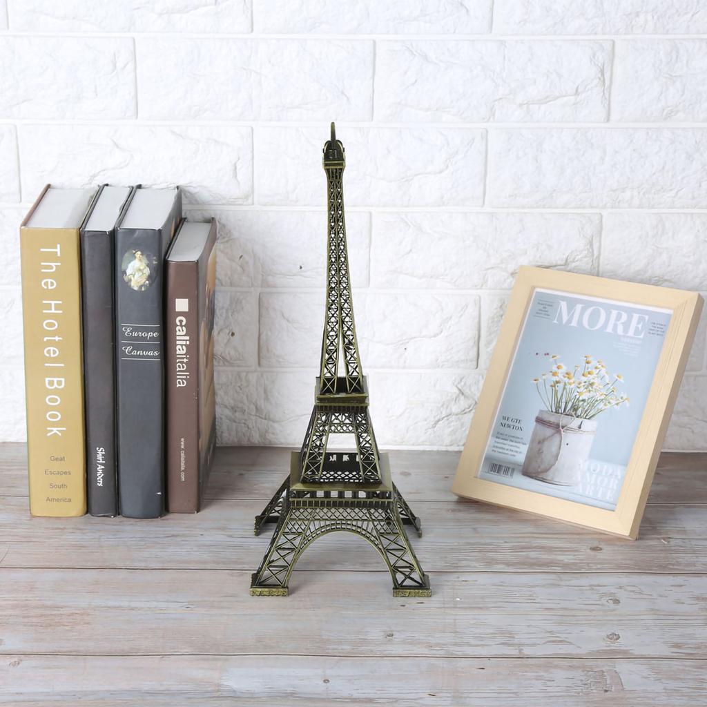 38cm Unique Iron Tower Model Statue Decor Household Craft Home Decoration Birthday Gift