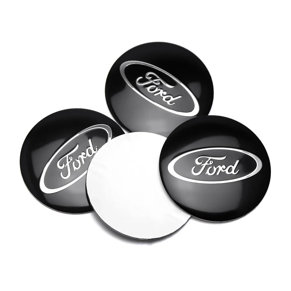 Car Sticker Hot For Ford 4pcs 56/60MM  Wheel Center Caps Hub Car Rims Dust-proof Cover Hubcaps for Ford Focus 2 3 4 MK2 MK3 MK5