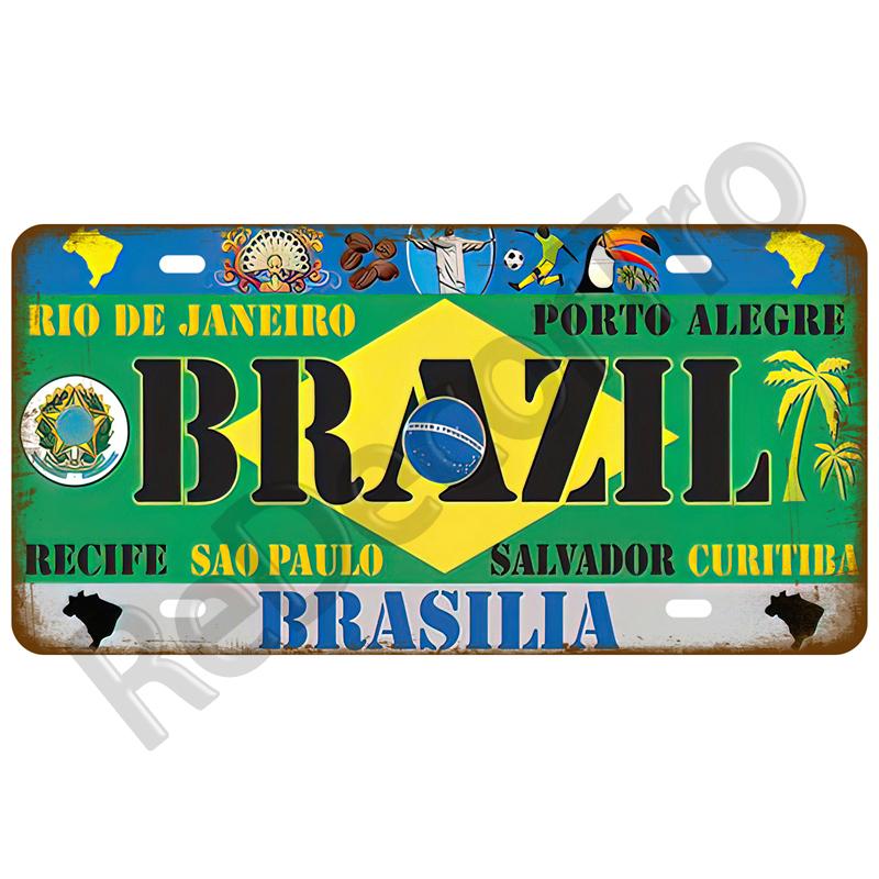 Metal Sign Germany USA Country Flag Tin Sign Plaque France Israel Spain Tinplate Plate For Wall Home Restaurant Craft Bar Decor