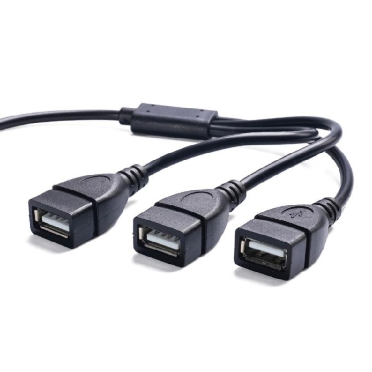 Адаптер-разветвитель USB с чип-контролем для тока 5В3А, обеспечивающий быструю зарядку трех устройств