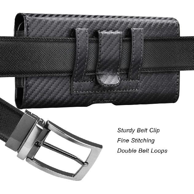 Large Phone Holster for Motorola Moto G Stylus 5G 2025 2024 G Power G Pure G Play One 5G Ace Edge 2022 PU Leather Belt Case with Belt Clip Cell Phone