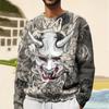 2024 Ghost Samurai  Print Sweatshirt Hoodies For Mens Spring Oversized Hoodie Fashion Hip Hop Unisex Pullover Male Clothing 5XL