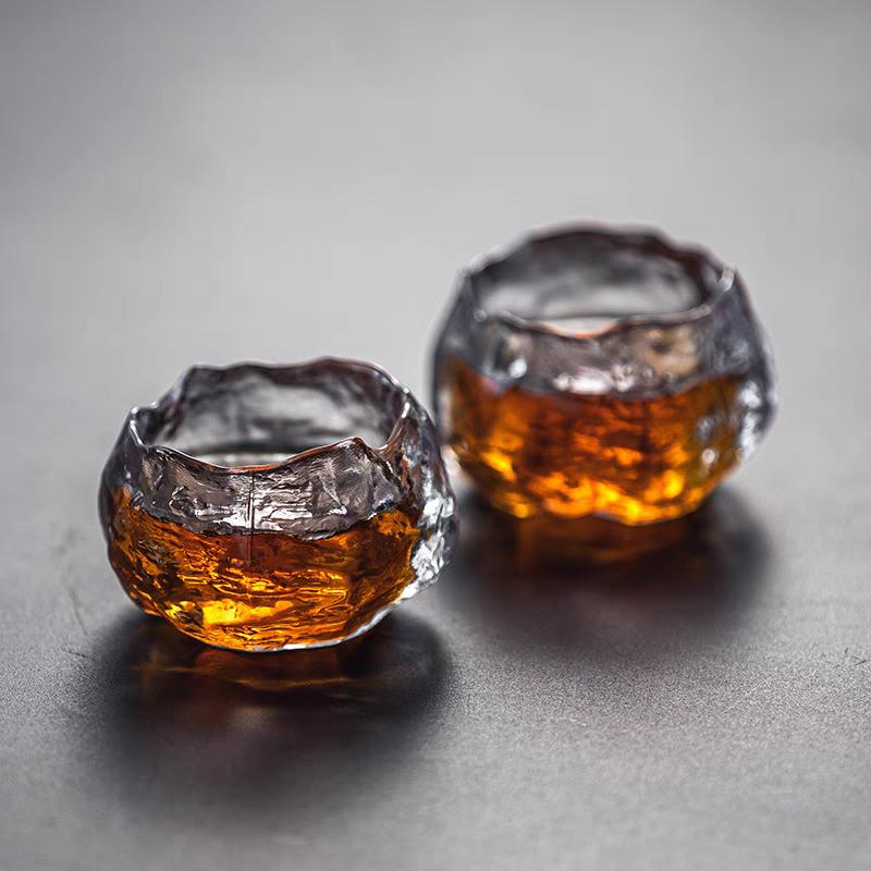 1 шт. Стеклянная чашка в японском стиле для дегустации Прозрачная/Замороженная Чайная чашка Мастера Кунг-фу Стакан для белого вина вода трубка стекло