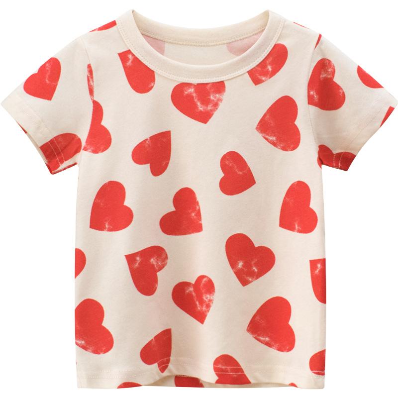 Children's Short Sleeved Printed T-shirt Girls' Summer Children's Clothing