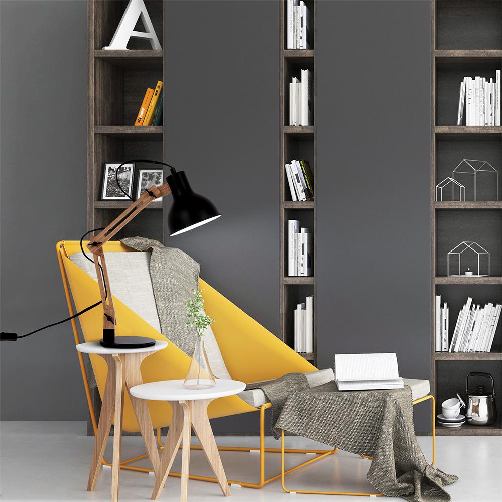 Простой деревянный складной настольный светильник, защита глаз для чтения, гостиной, спальни, дома, тумбочка, настольная лампа с вилкой