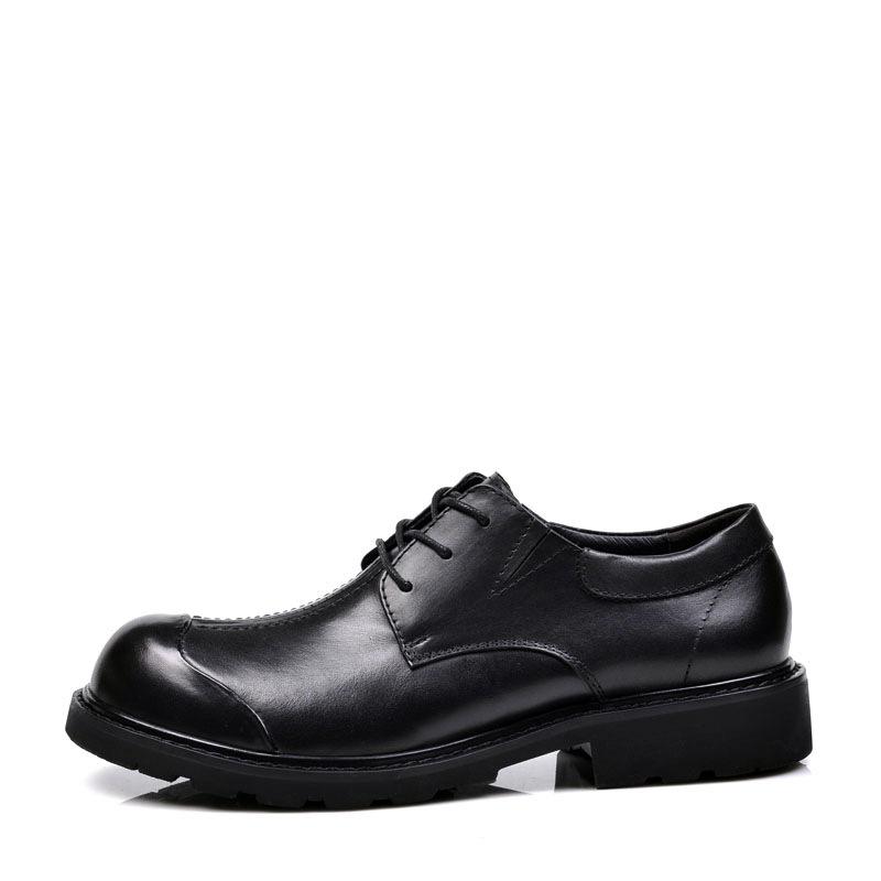 Весенние и осенние деловые мужские туфли из кожи для походов, рабочие туфли, британские низкие туфли, свадебные туфли в стиле ретро с большой головой, кожаные туфли
