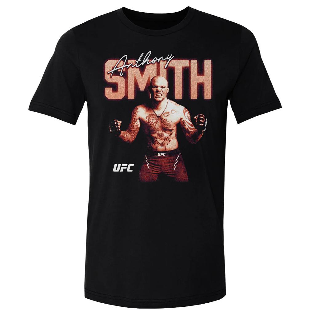 2026 Лето UFC Энтони Смит Боевой Графический Футболка Женская Спортивная Хлопок Короткий Рукав Свободная Повседневная Фитнес Рубашка Унисекс