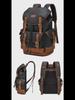 Retro Waterproof Canvas & Cowhide Men's Travel Backpack