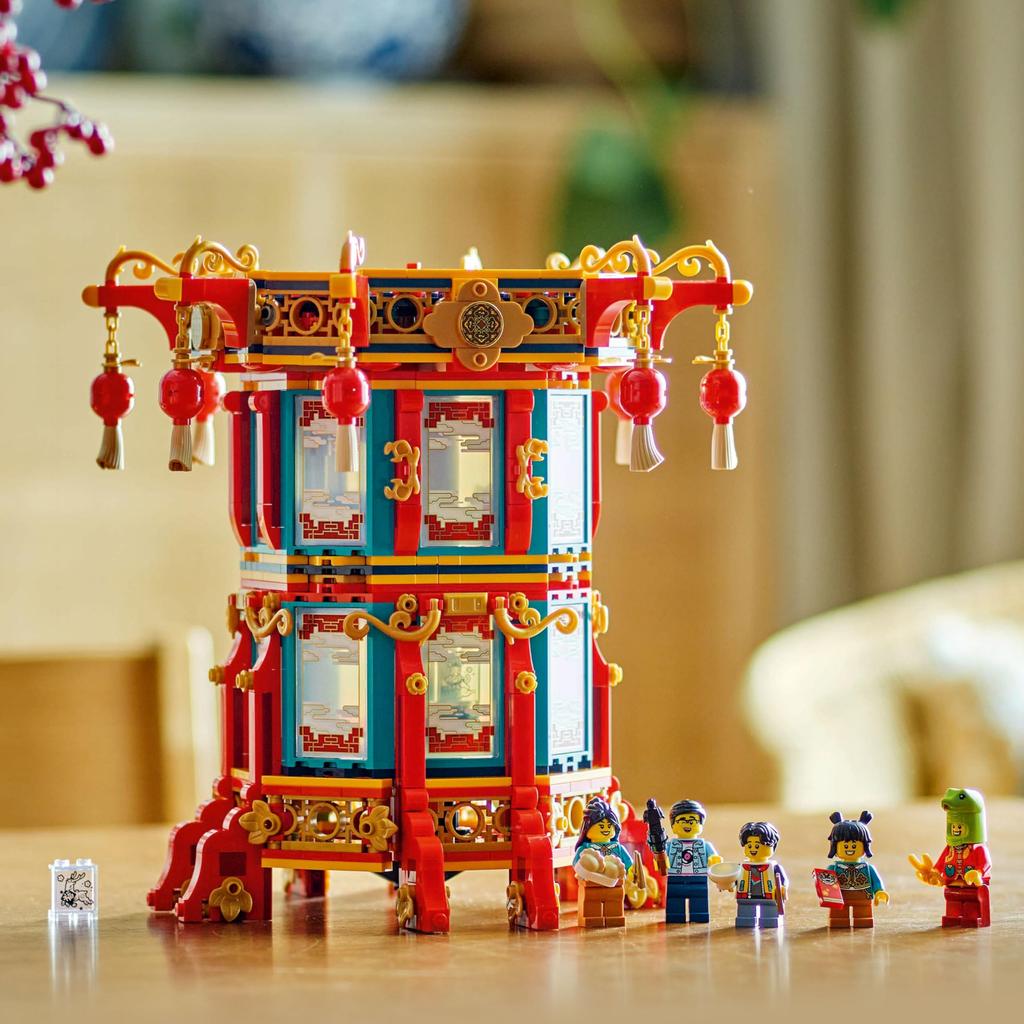 LEGO Asian Festival Rotating Lantern Toy Birthday Present Block Boys Girls Children 9 Years Old 10 Years Old 11 Years Old Elementary School Students