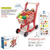 Игровой домик Тележка для покупок Детская имитация Овощи Фрукты Тележка для покупок в супермаркете Набор-комбинация Игрушки для девочек