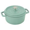 Staub Cocotte Round Sage Green Both Hand Cast Enamel Pot IH Compatible Japanese Product with Serial La Cocotte Round "Pico 18cm" [Authorized Number]