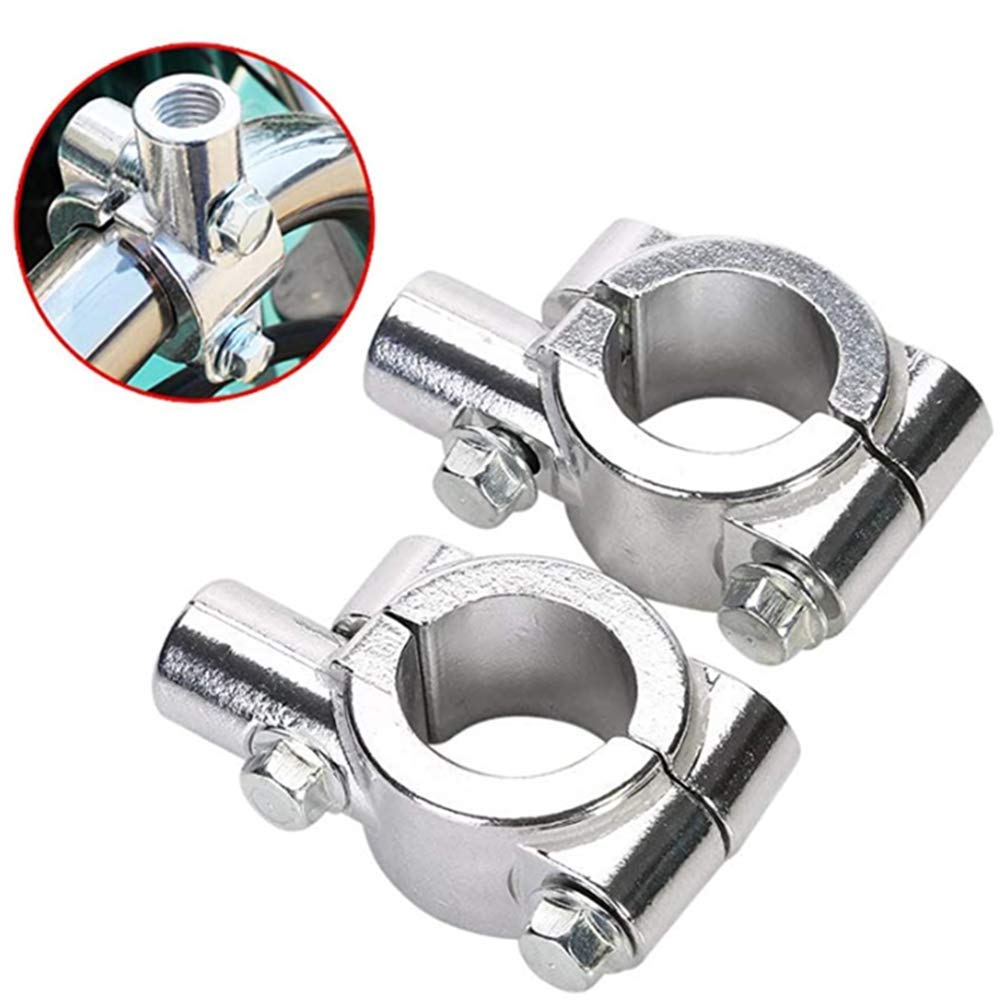 Велосипедная ручка 22 мм универсальный держатель зеркала крепление держатель адаптер зажим велосипедная ручка набор из 2 шт. (Серебряная 8мм положительная нить)