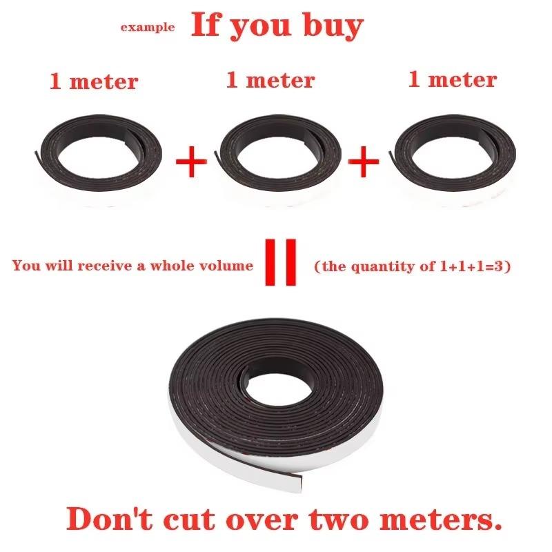1-10M DIY Сильная Гибкая Магнитная Лента Самоклеящаяся Магнитная Лента Резиновая Магнитная Лента Мягкая Лента-полоска Сильный Клейкий Слой 39,37 дюйма