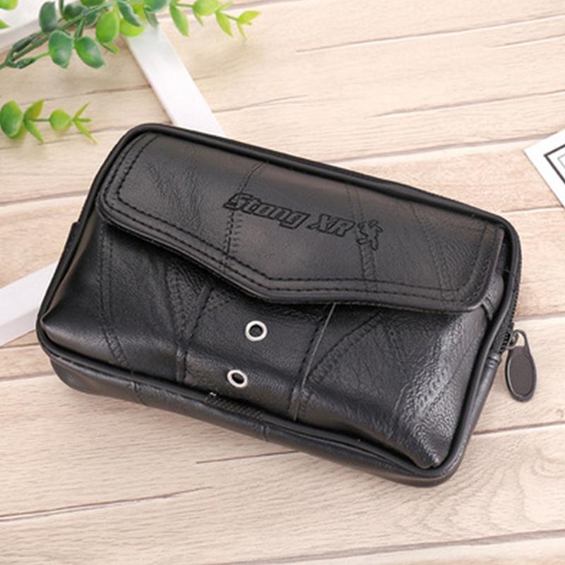 Большая вместительная мужская кожаная сумка, поясная сумка, сумка для мобильного телефона, мужской кошелек для монет