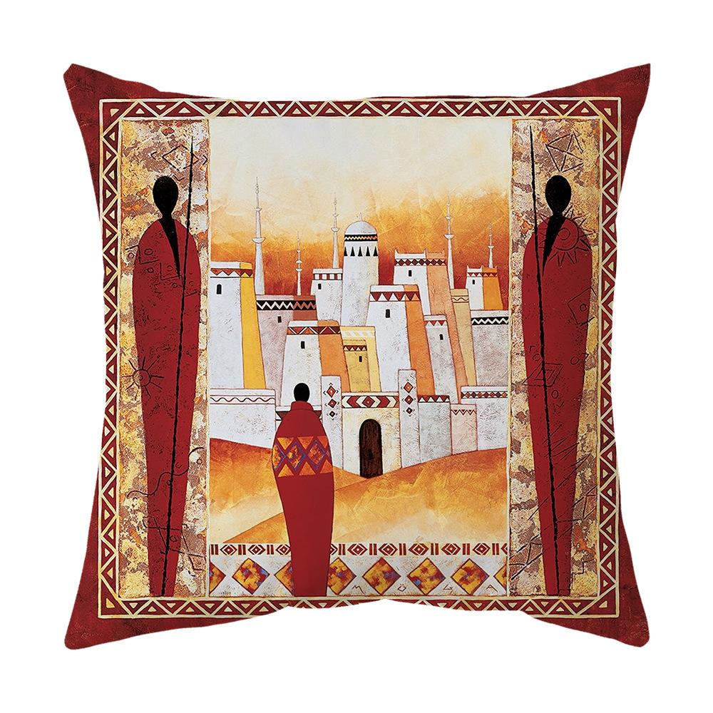 Красочная расписанная вручную египетская черная наволочка для подушки в машину, подушка для дивана, домашняя подушка