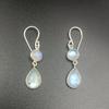 Solid 925 Sterling Silver Moonstone Gemstone Handmade Dangle Earrings Drop Earrings gift For Her