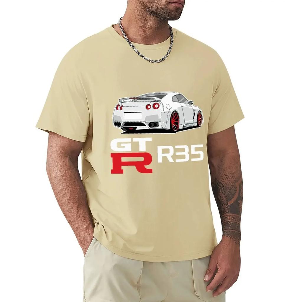 Skyline R35 GTR Jdm Japanese Car Drift T Shirt Harajuku Short Sleeve T-shirt Cotton Graphics Tshirt Tops