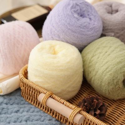 100 г Теплая мохеровая пряжа Однотонная Пряжа для вязания шарфов Новая хлопковая пряжа Моток Женщины