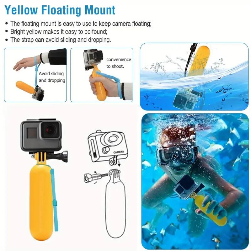 Water Floating Hand Grip Handle Mount Float Action Camera Accessories for Go Pro Gopro Hero 11 10 9 8 7 DJI Osmo Insta360