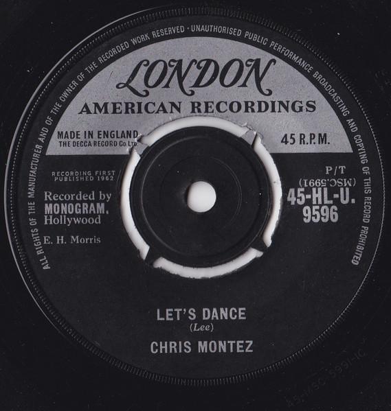 7-дюймовая пластинка КРИС МОНТЕЗ - Давай танцевать 45HLU9596 London Records, 1962 Великобритания Рок Б/У