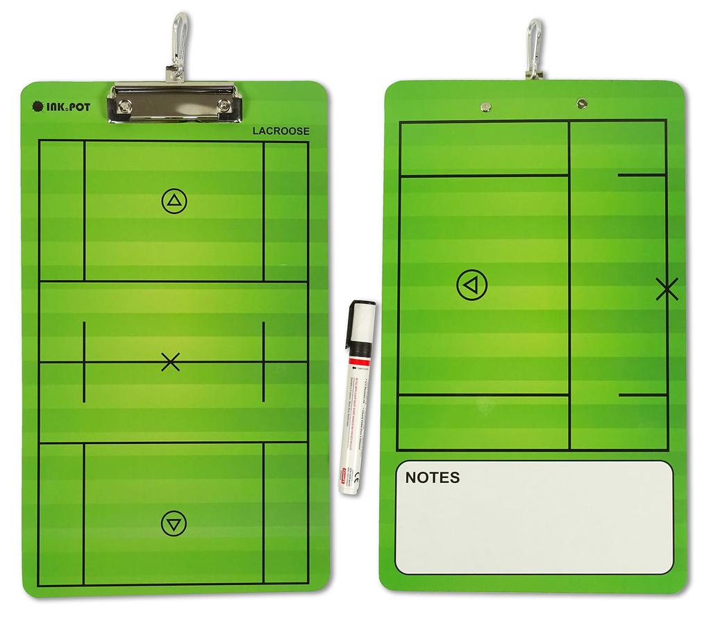 Inkdotpot Тренерская доска для записей сухого стирания, двухсторонняя тренерская доска с маркером и ластиком для футбола