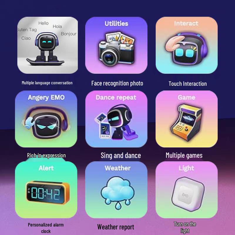 Эмо ИИ Робот Питомец: Двуязычная игрушка-компаньон и для эмоциональной поддержки