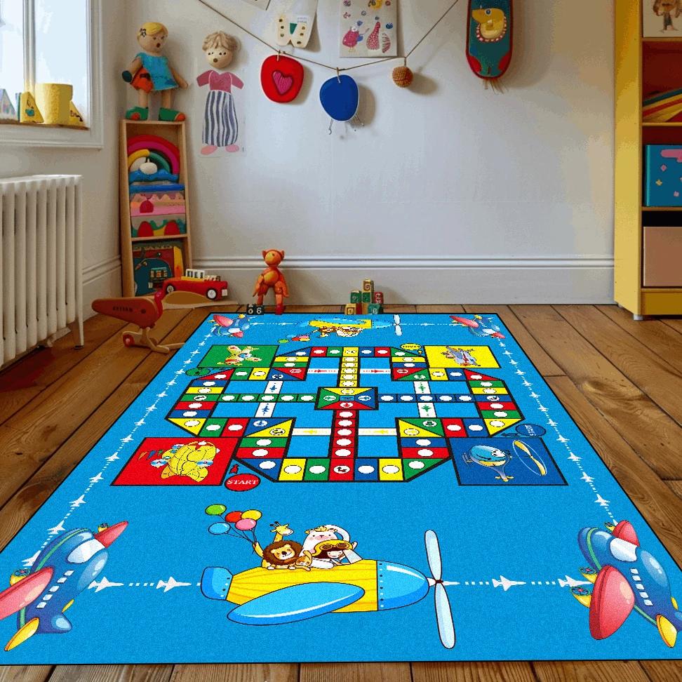 Cartoon Alphabet Hopscotch Carpet Carpets for Living Room Bedroom Floor Mat Large Area Rugs Children's Room Decor Anti-slip Rug