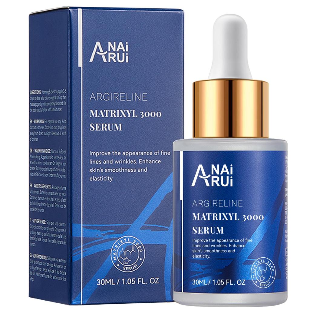 ANAiRUi Пептидная сыворотка с Matrixyl 3000 и Argireline, гиалуроновая кислота для упругости и увлажнения, 30 мл
