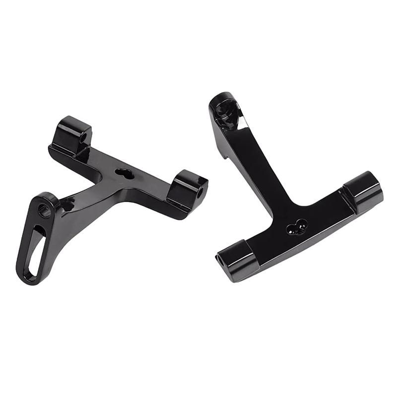 Black Passenger Floorboard Mount Bracket For Street Glide Road King FLHR