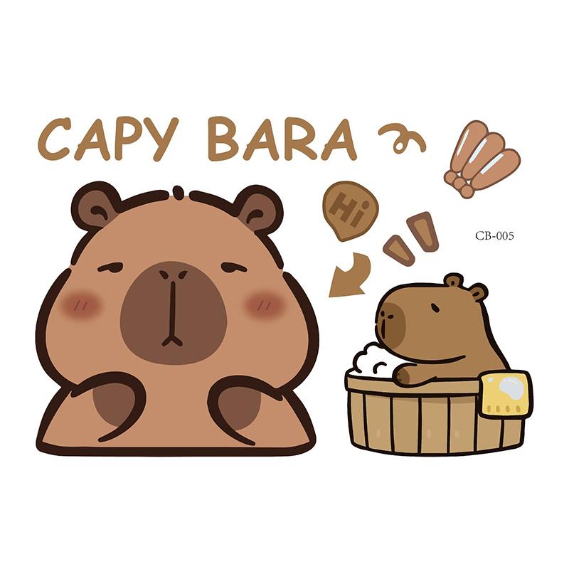 Милые наклейки на автомобиль Capybara, водонепроницаемые наклейки на окна грузовиков, светоотражающие декоративные наклейки на электромобили