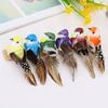 6PCS Multicolor Lifelike Pearl Bird Vivid Simulation Sparrow Artificial Bird Model  Indoor Outdoor