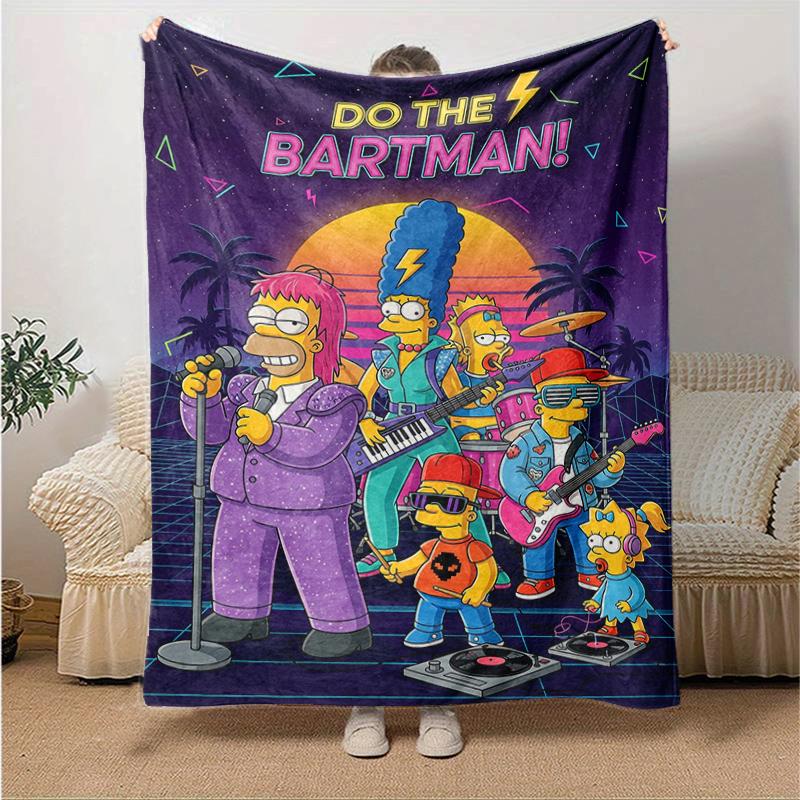 1Pc Simpsons Futuristic Concert Blanket Soft And Comfortable Casual Warm Camping Travel Christmas Halloween Gift M921804