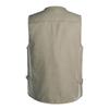 Men Waistcoat Solid Color V Neck Sleeveless Multi Pockets Outdoor Vest Fishing Coat