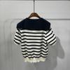 C S In The Room Men S Nemo Stripe Sailor Collar Short Sleeve Cardigan 2Color