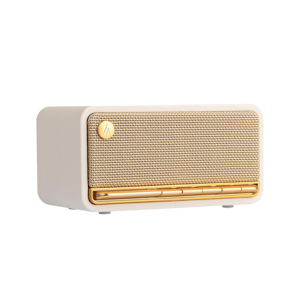 Award Edifier MP230 Wireless Bluetooth Portable MDF Wood Compact Tabletop 9 Hours of Music Retro Classic White "VGP2023 Winning" Speaker,