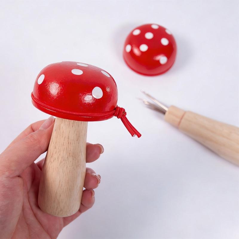 Деревянный гриб для штопки Легкий Портативный Деревянный Инструмент-гриб для починки Одежды Носков Ткани Заплатки на Дыры