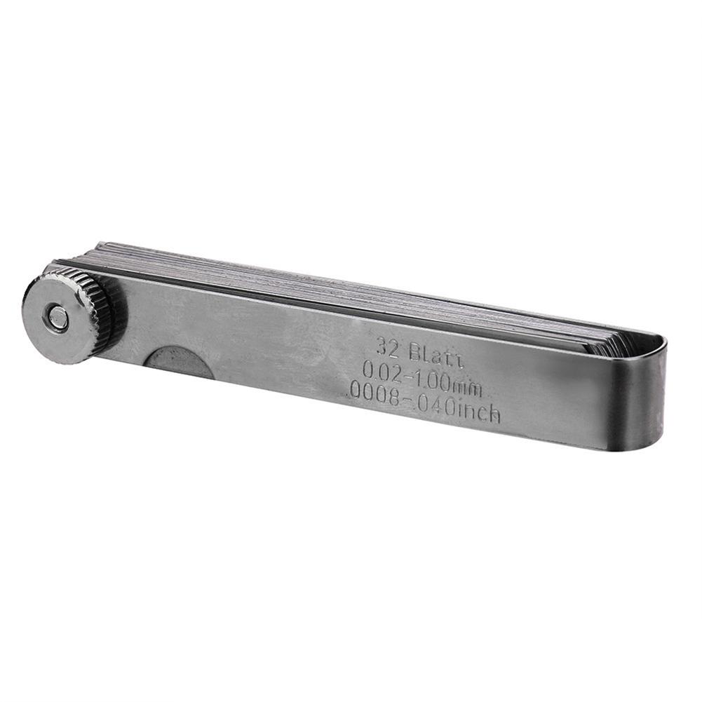 Blades Combination Feeler Gauge 0.02-1.0mm Clearance Gauge Thickness Gauge 32pc Metric British System