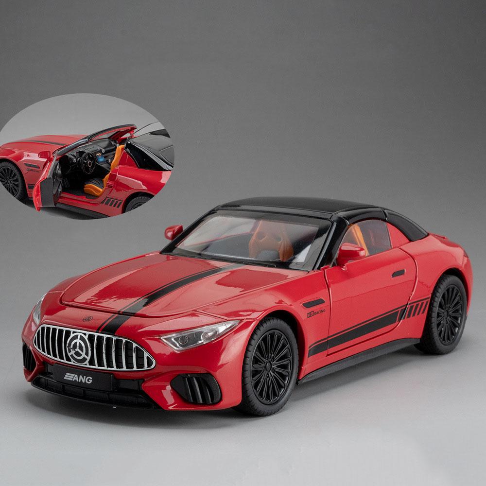 1:Масштаб 22 Модель Sl63 G800 Миниатюрная машинка Игрушки Литой сплав Транспортные средства Управление передними колесами Звук Свет Модели с оттягиванием назад Подарок для взрослых