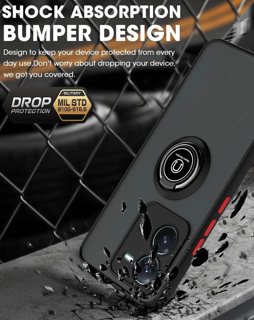 Чехол Armor для VIVO V29 Lite Y78 5G Y36 Y35 Y02 Y22 Y22S чехол-кольцо магнитный держатель подставка противоударный матовый чехол Fundas