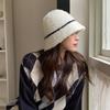 New Plush Hat for Women Warm and Fashionable Face Showing Small Bucket Hat Versatile Simple Basin Hat Fisherman Hat