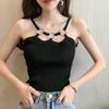 Черные топы для женщин, сексуальные майки, внутренняя одежда, слинг, ретро-модный жилет для девочек