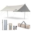 Naturehike Официальный магазин Tarp Rectatarp Солнцезащитный тент Водонепроницаемый PU2000 с шестом Солнцезащитный Компактный Легкий Для Людей Блокирующий Свет Тепловой Тент