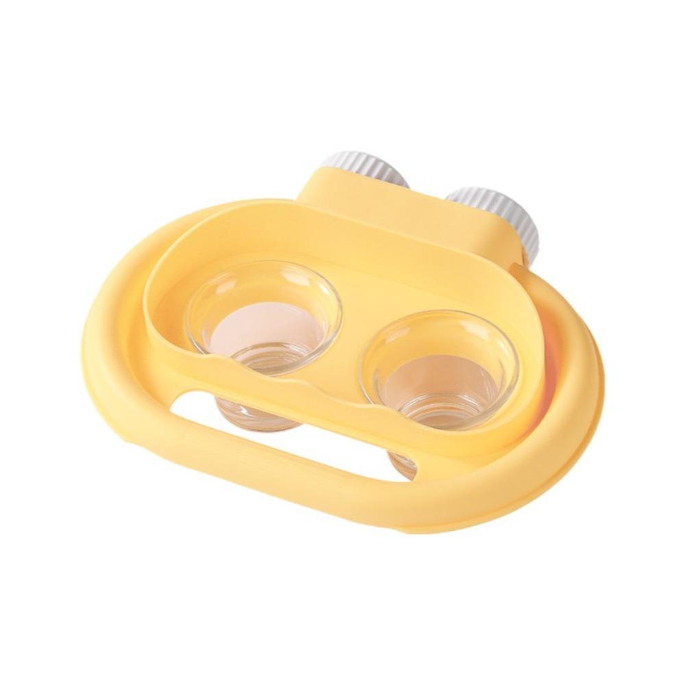 Splash-Proof Bird Water Food Bowl Stain-Resistant Bird Double-Compartment Bowl Cockatiels