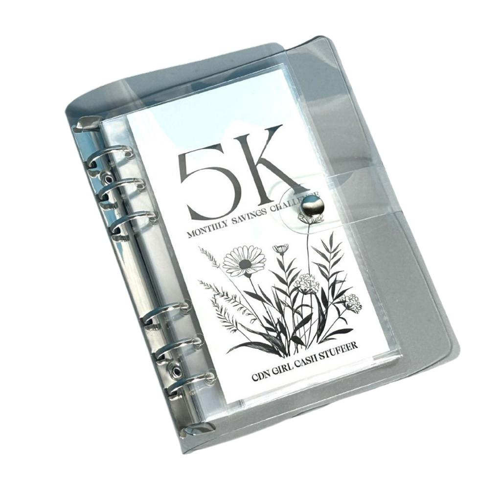 Папка-конверт с прозрачной обложкой, ежемесячная книга по экономии денег для легкого и веселого достижения цели экономии денег 2,5/5/10 тыс.