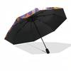 1pc Halloween Hello Kitty Automatic Folding Umbrella] Durable Iron Frame & Rod, Portable Folding, Makes a Great Holiday Gift yy251016241