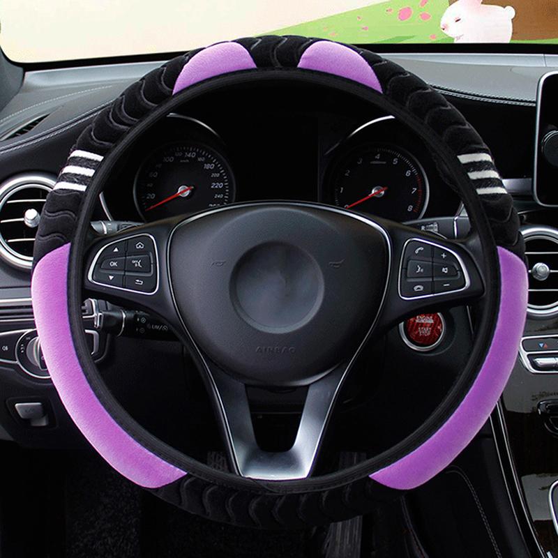 15-дюймовый автомобильный чехол на руль, эластичный теплый противоскользящий чехол на колесо, автомобильные аксессуары
