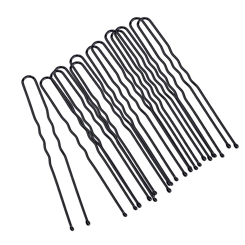 10pcs Women Gold Black Drip Invisible Hair Grips Curly Wavy Bobby Pins for Daily Use Wedding Party