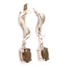 [C5609] - Brown 'Adeline' Silver Earrings
