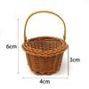 Маленькая цветочная корзина Ручная плетеная корзина Офисная декоративная корзина Мини-корзина Пасторальный декор мебели Цветочная корзина для мелочей