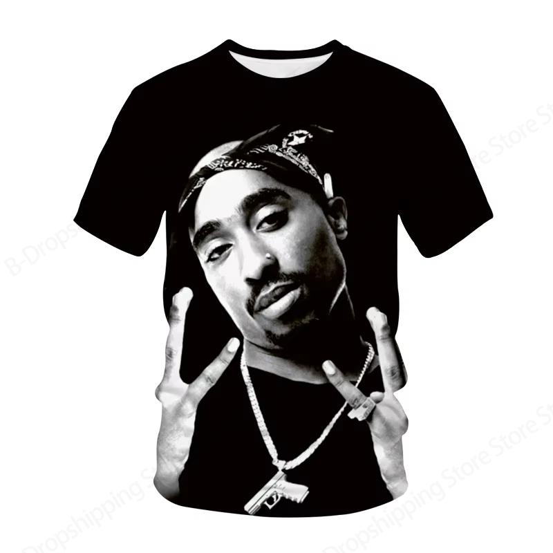 Новая мужская женская футболка рэпера Тупака 2Pac с 3D-принтом, модная летняя повседневная футболка с коротким рукавом, женские топы, футболки, альбом